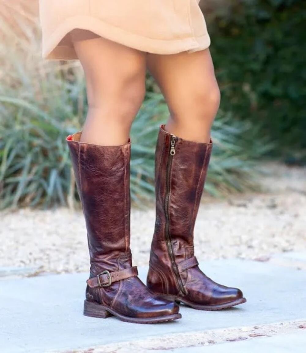 Bed Stu Glaye Tall Riding Knee High Boots Rustic Teak 8.5